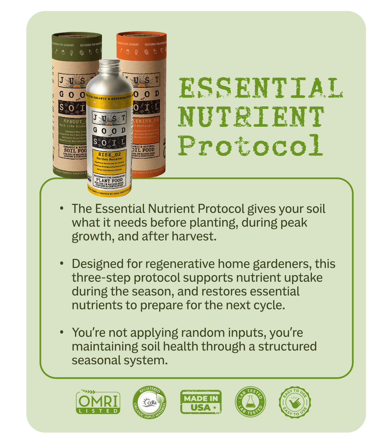 Essential Nutrient Protocol